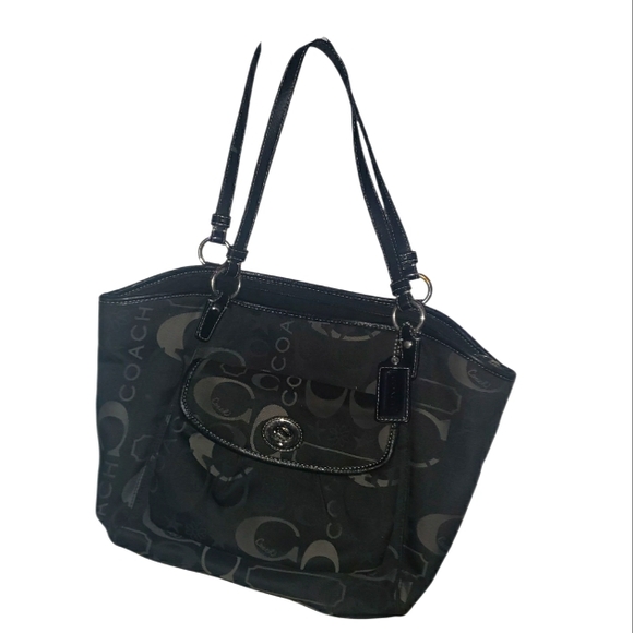 Coach Black Classic Tote Bag Vintage. - Picture 1 of 7